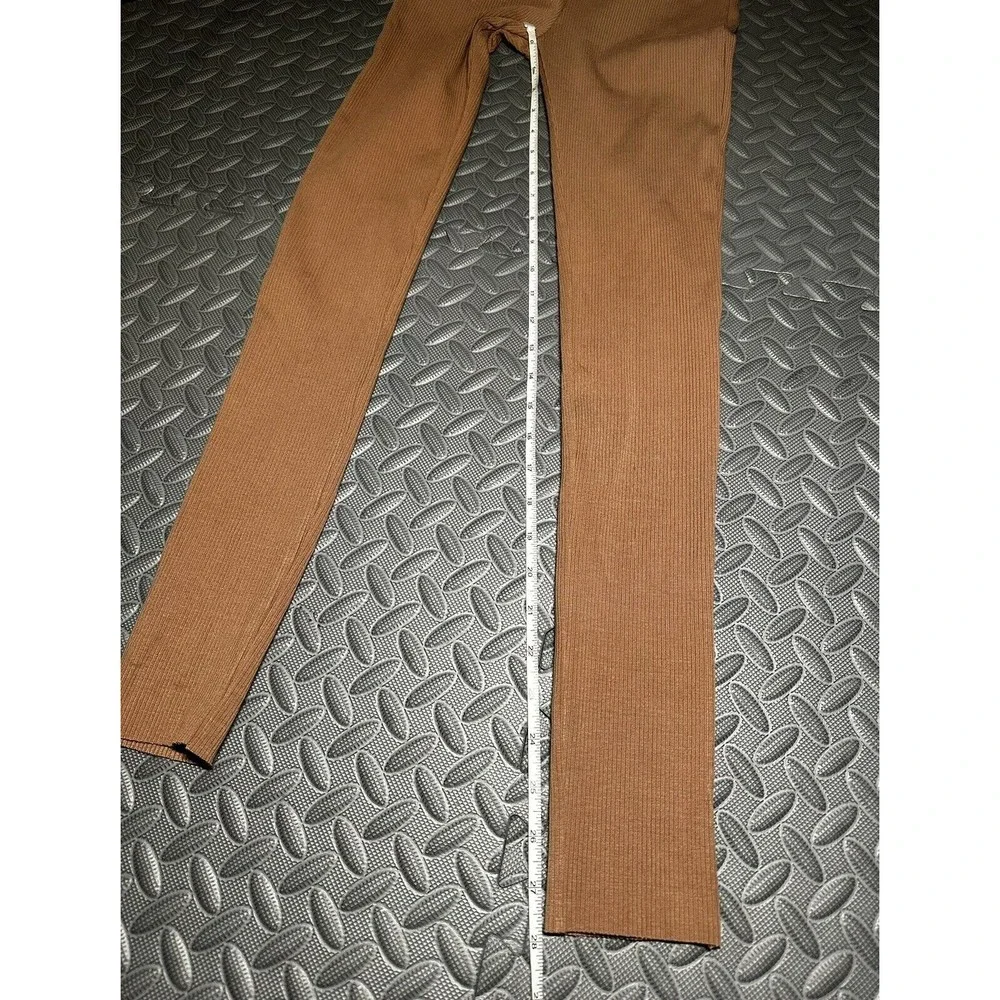 NEW naked wardrobe snatched Brown High Waist women's Leggings 86% rayon Sz S - Picture 7 of 11